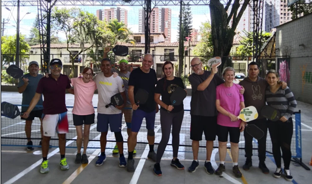 Pickleball court at La Zona Pickleball Sabaneta in Medellin, Colombia